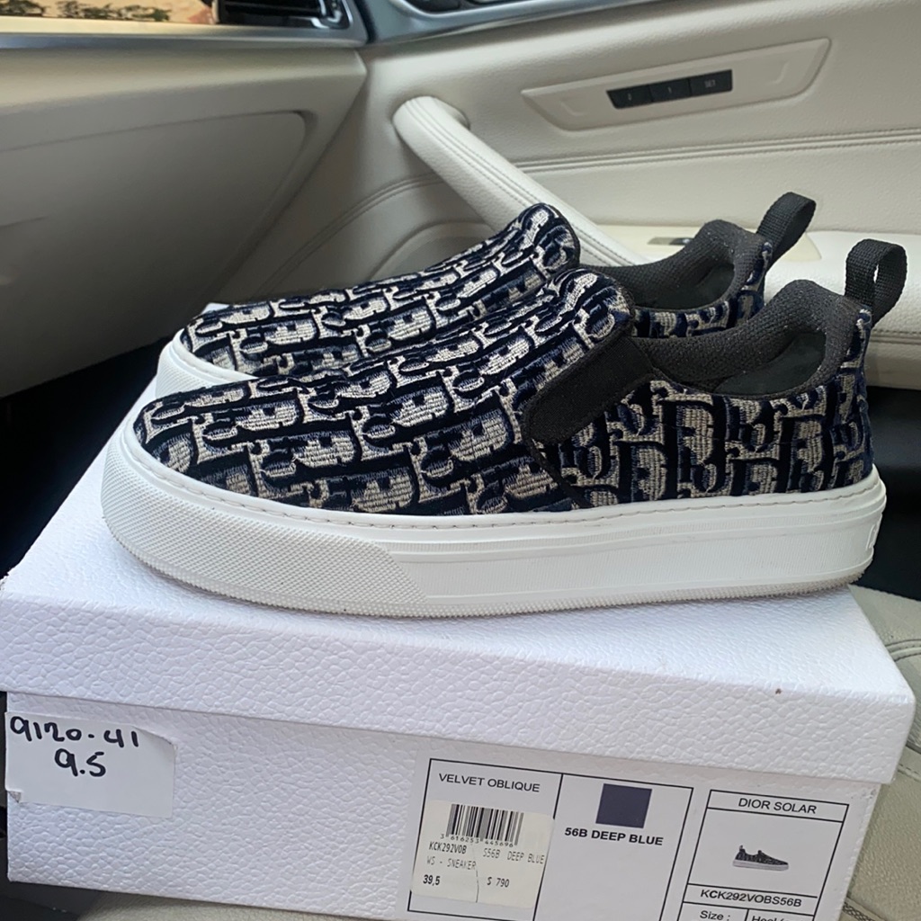 Dior Solar Slip-On Blue Oblique